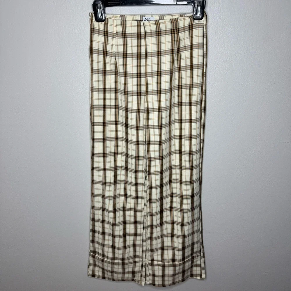 Princess Polly EUROS PANTS YELLOW CHECK - Picture 6 of 12